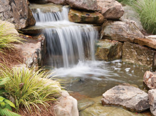 Mortar replacement waterfall rock construction